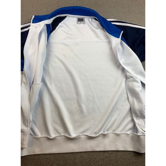 Sports Essentials Men's S White Blue‎ Navy Full Zip Up Athletic Track Jacket - Picture 9 of 9